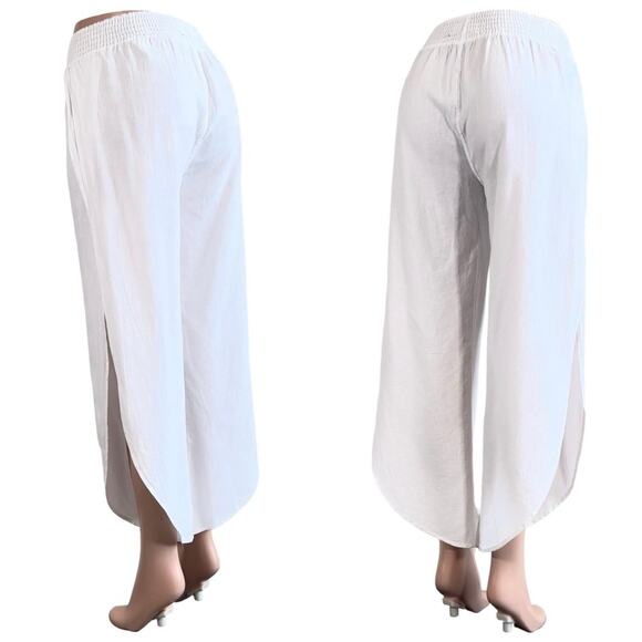 'Sea Spice White 'Azalea' Split Thigh Pants SZ M $45 - Picture 9 of 11